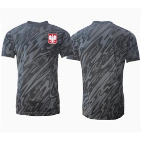 Pánské fotbalový oblečení Polsko Brankář Venkovní košile ME 2024 Krátkým Rukávem